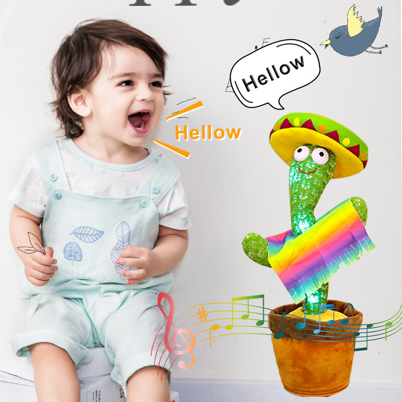 Lovely Talking Toy Dancing Cactus Doll parla Talk Sound Record ripeti giocattolo Kawaii Cactus Toys bambini Kids Education Toy Gift