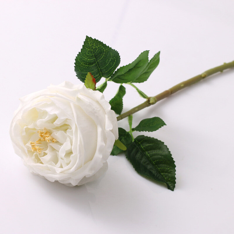 5 pçs artificial rosa peônia real toque flores para casa decoração de mesa buquê de casamento sala estar escritório decoração rosas falsas