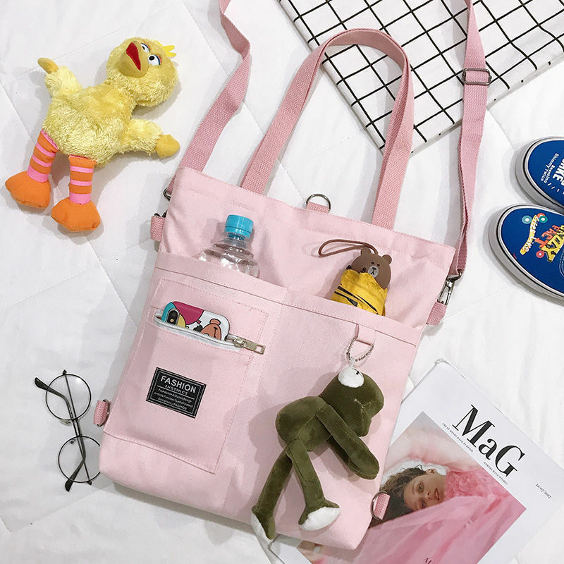 Женская Корейская версия Холщовая Сумка на одно плечо модный рюкзак для студентов колледжа литературы и искусства Холщовая Сумка для учебы