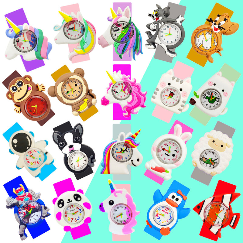 300 estilos dos desenhos animados crianças relógios para meninas meninos 1-16 anos de idade crianças relógio relógio bebê aprender tempo brinquedo presente aniversário do miúdo reloj