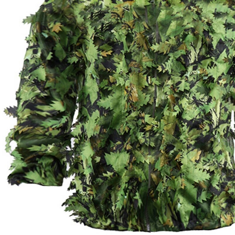 4X Klebrigen Blume Bionic Verlässt Camouflage Anzug Jagd Ghillie Anzug Woodland Camouflage Universal Camo Set (B)