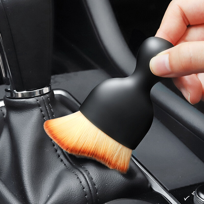 Ferramentas de limpeza interior do carro ar condicionado tomada escovas de limpeza auto traço placa escovas interior do carro fendas remoção de poeira
