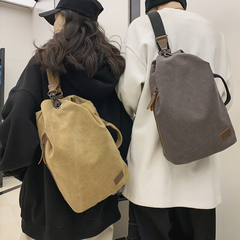 Простые однотонные винтажные модные рюкзаки, повседневный женский дорожный рюкзак, Многофункциональный Холщовый женский Школьный рюкзак, рюкзак