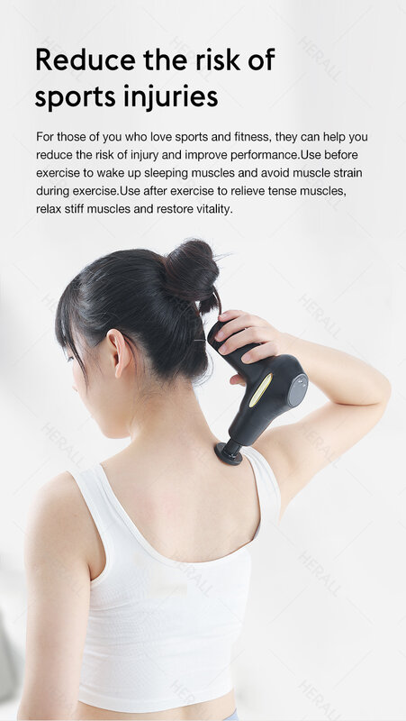 Máquina de percussão do músculo portátil pescoço e volta massageador profunda tecido massagem armas arma masage neuk corpo elétrico massageadores ferramentas