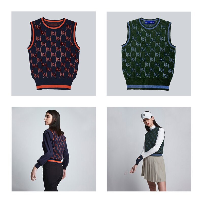 "Luxury Brand: Winter Golf Women's Sports Knit Vest, Casual and Fashionable Sleeveless Sweater, Versatile Trend, Outdoor Warmth"