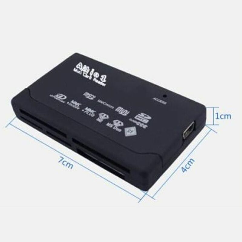 ذاكرة صغيرة Cardreader الكل في واحد قارئ بطاقات USB 2.0 480Mbps قارئ بطاقة TF MS M2 XD CF مايكرو SD قارئ بطاقة