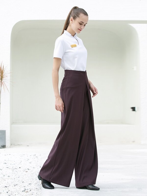 Vêtements de travail à la mode pour Salon de beauté, ensemble haut et pantalon violet confortable pour femmes, uniformes de SPA, nouvelle collection 2023