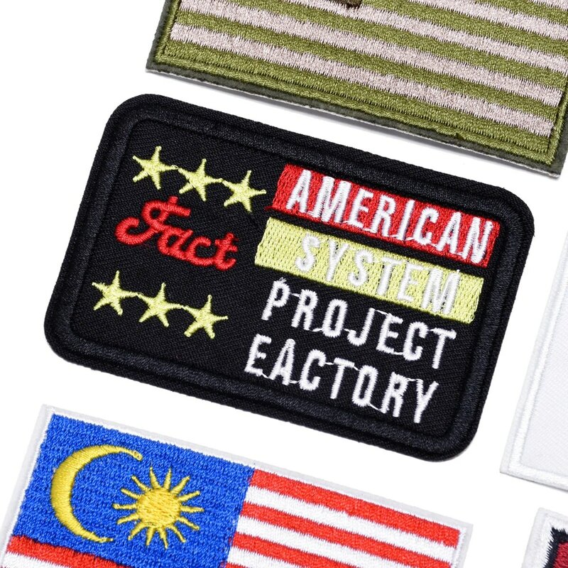 Serie de logotipos de bandera nacional para ropa DIY planchado en parches bordados para sombrero Jeans pegatina coser parche insignia