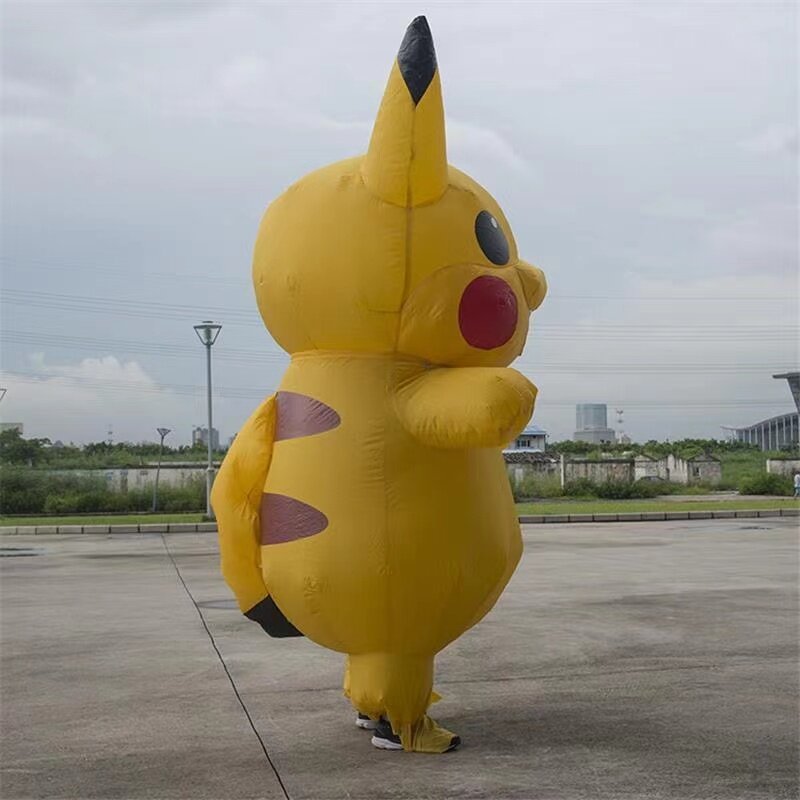Yellow Inflatable Costume Mascot Pikachu Anime Cosplay For Adult Kids Cartoon Costume Funny Fancy Dress Costumes