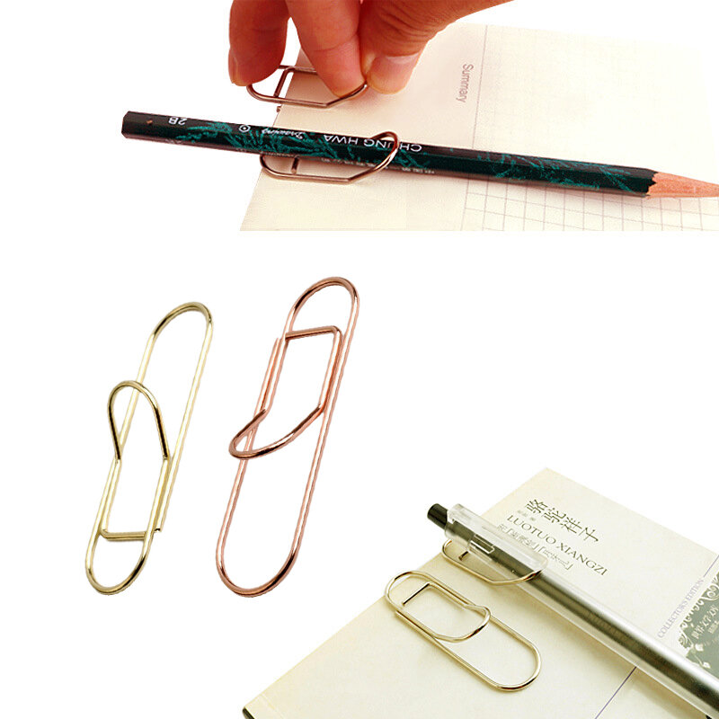 Латунный Зажим для карандашей с клипсой, 10 шт, зажим для бумаг с держателем для ручек, для путешествий, планшетов, аксессуары для офиса