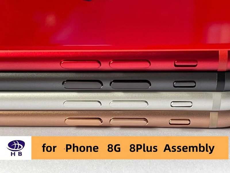 Cubierta trasera de batería para iPhone 8G 8 Plus, carcasa media, bandeja de tarjeta SIM, instalación de cable de carcasa blanda, carcasa para iPhone 8 8 P + CE