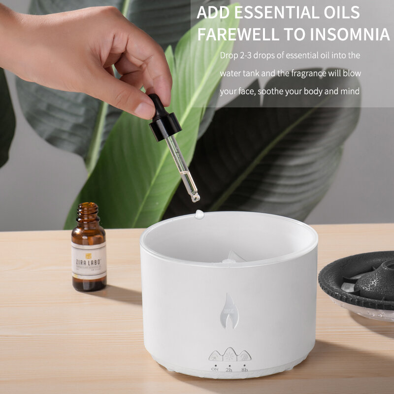 Volcanic Flame Aroma Diffuser Essential Oil Xiomi 360ml USB Portable Air Humidifier with Color Night Light Lamp Fragrance Home