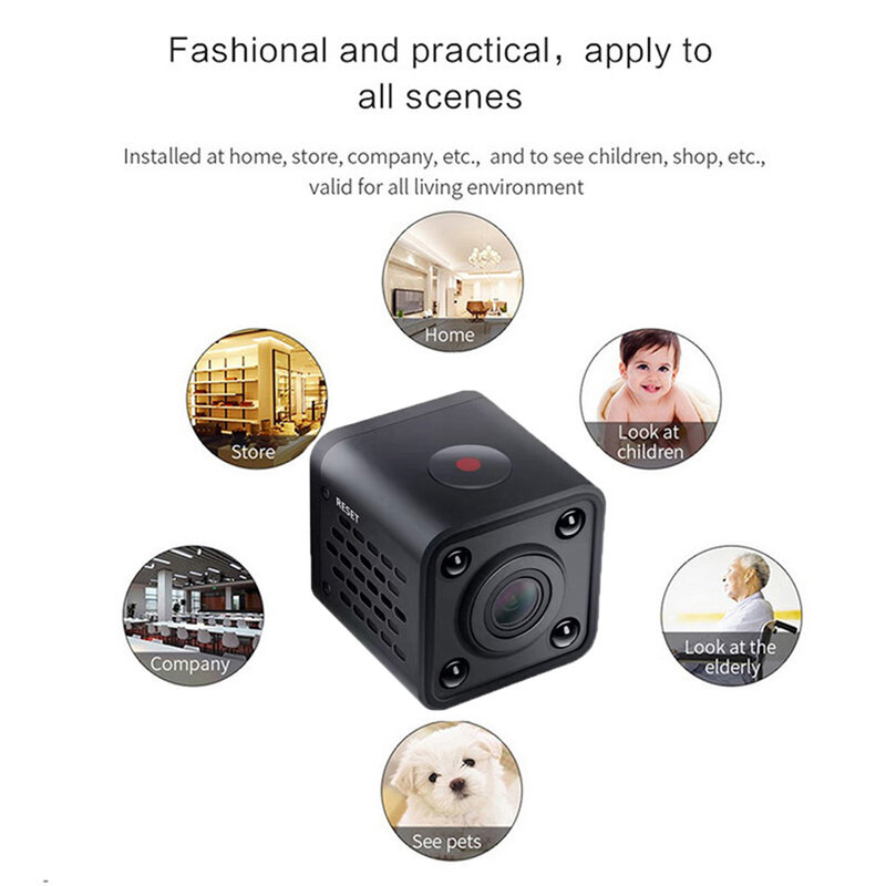 HDQ9 WiFi Camera Night Vision Camcorder Video Camera HD 1080P Sensor Video Surveillance 120 Degree Wide-angle Remote Viewing Cam