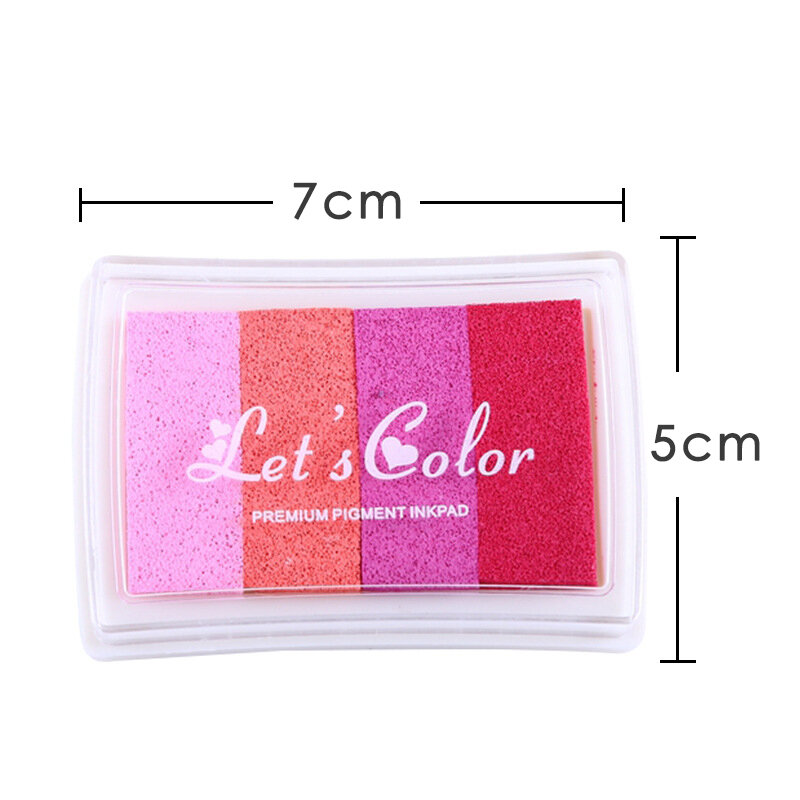 Multicolor Gradient Ink Pad,6 Color Options,For Stamping,Finger Painting,Drawing,DIY Decoration,Non-Discoloring Craft Ink Pads