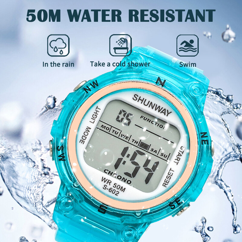 Children Hot Selling Multi-Function Watch Waterproof Casual Boy Girl Birthday Gift Watch Colorful Luminous Outdoor Sports Watch