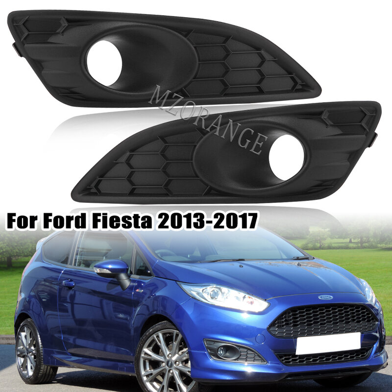Car Fog Light Cover Headlight Frame For Ford Fiesta JA8 2013 2014 2015 2016 2017 Front Bumper Light Grill Car Accessories