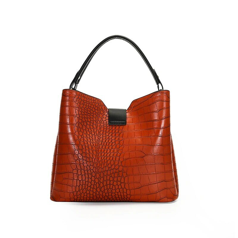 YILIAN-bolsa padrão crocodilo para mulheres, mãe e filho bolsa tiracolo, bolsa de balde de um ombro, nova moda, 2023