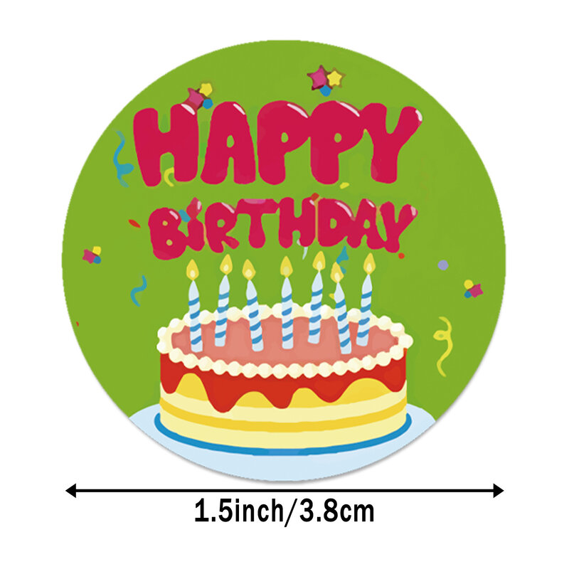 50-500pcs 스티커 생일 축하 1 인치 라벨 스티커 종이 씰링 라벨 선물 카드 명함 포장 문구, 50 피스