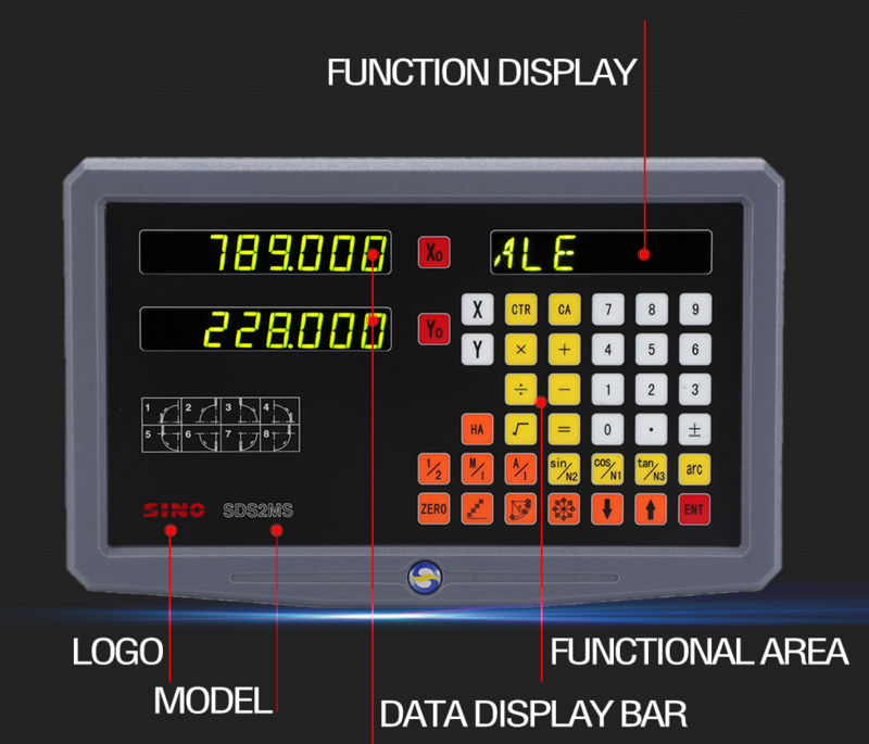 SINO 3 Achse SDS-3MS Gitter CNC Fräsen Digital Anzeige Display DRO SDS3MS Drehmaschine Fräsen Maschine Zähler