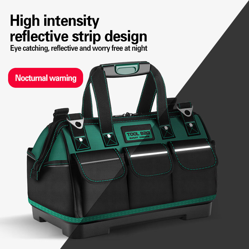 متعددة الوظائف حقيبة أدوات ألومنيوم محمولة حقيبة قوية ودائمة كهربائي قماش سميكة أداة نجارة حقيبة إصلاح حقيبة التخزين