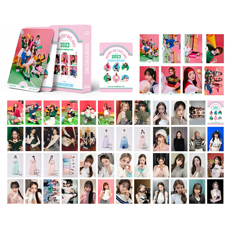 Kpop IVE LOVE DIVE 일레븐 LIZ Lomo 카드, 고품질 인쇄 포토카드 엽서, 패션 귀여운 팬 선물, 54 개/세트