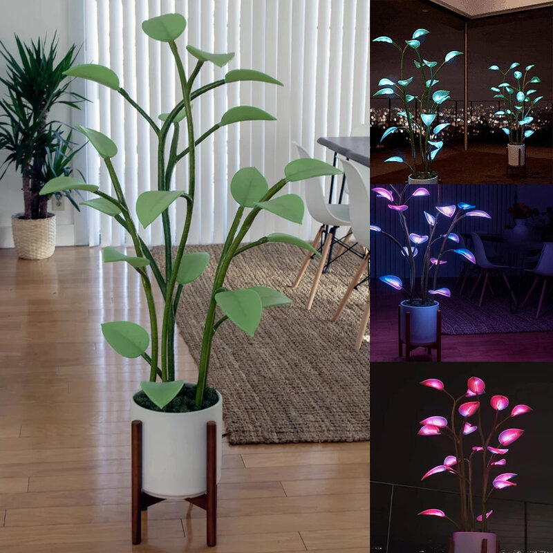 Волшебные Светодиодные ночные лампы для комнатных растений, цветное меняющее освещение, комнатное, садовое, уличное украшение, разноцветны...