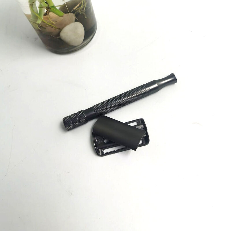 Безопасная бритвенная ручка lemonski, стальная ручка, матовая текстура, высококачественные мужские бритвы
