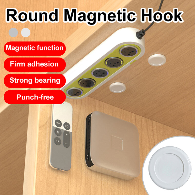 Multi-Function Wall Mounted Magnetic Hook ABS Storage Holder Hook For Air Conditioner TV Remote Control Home Organization