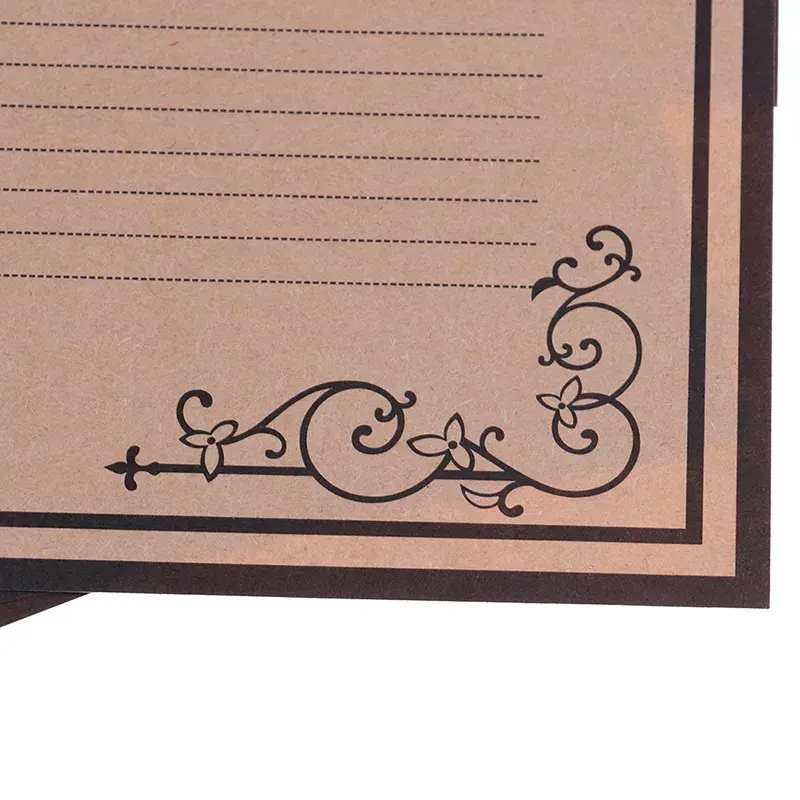 1 Set European Vintage Style Writing Paper Letter Stationery Kraft Office Supplies