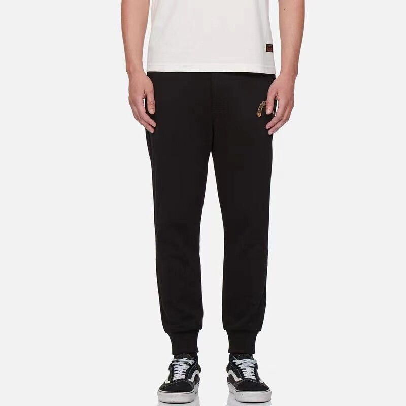 Dorywczo spodnie styl japoński styl hip-hopowy Multi Logo drukowanie M drukowane spodnie dresowe jesień bawełna długie czarne spodnie Casual