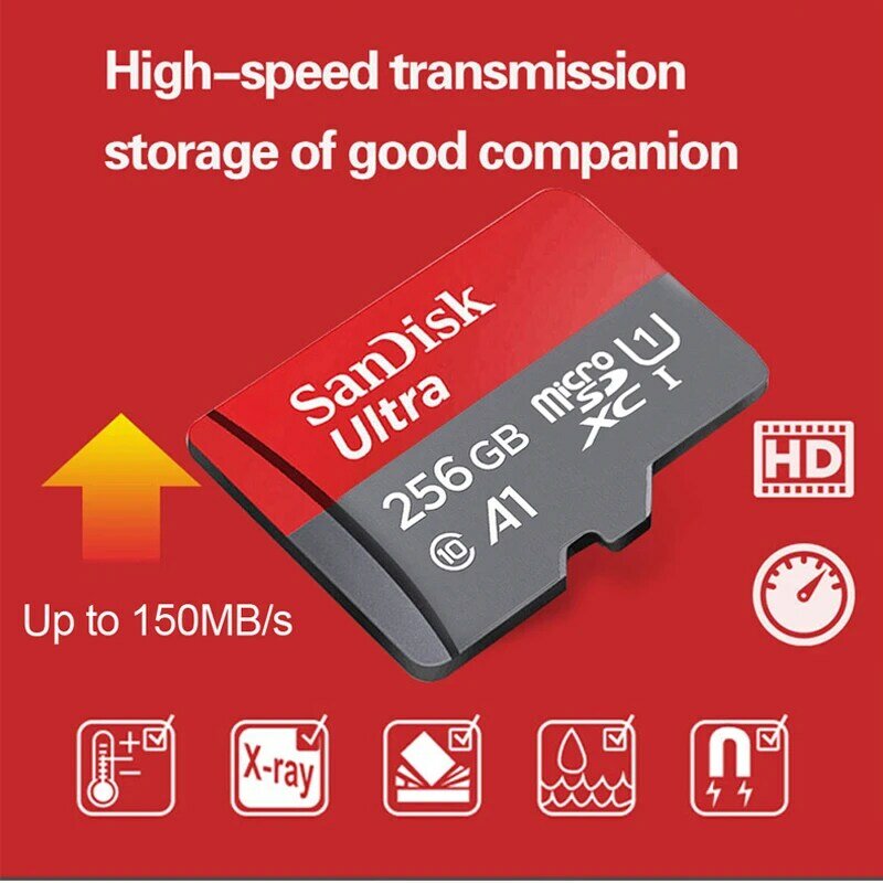 Original SanDisk Ultra Speicher Karte Micro Sd-karte 32GB Klasse 10 MicroSDHC 64GB 128GB 256GB SDXC UHS-I TF Karte Lesen Geschwindigkeit 120 Mb/s