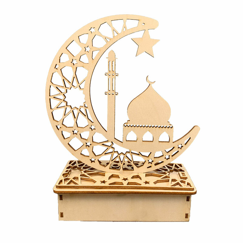 EID Mubarak Wooden Pendant Ramadan Decoration For Home Islamic Muslim Party Decor EID Gifts Abaya AL Adha Kareem