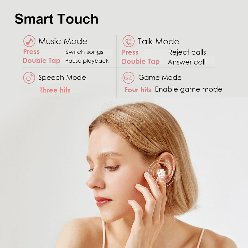 IPENGOO & LIAVS-auriculares TWS estéreo, inalámbricos por Bluetooth, 17,5 horas de espera, deportivos, con micrófono