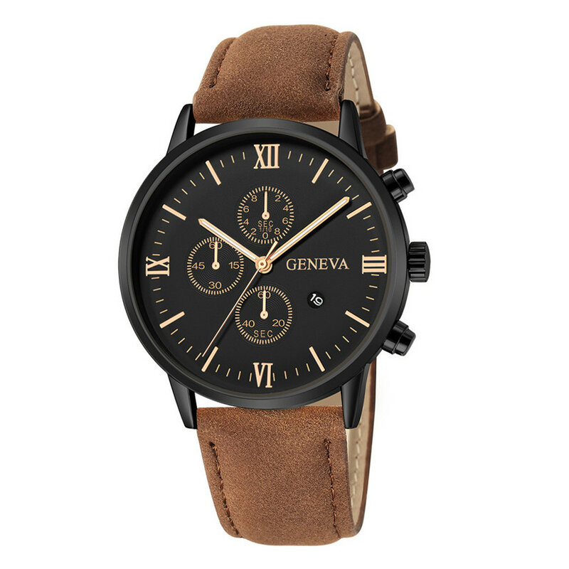 2022 Relogio Masculino Watches Men Fashion Sport Stainless Steel Case Leather Strap Watch Quartz Business Wristwatch Reloj Hombr
