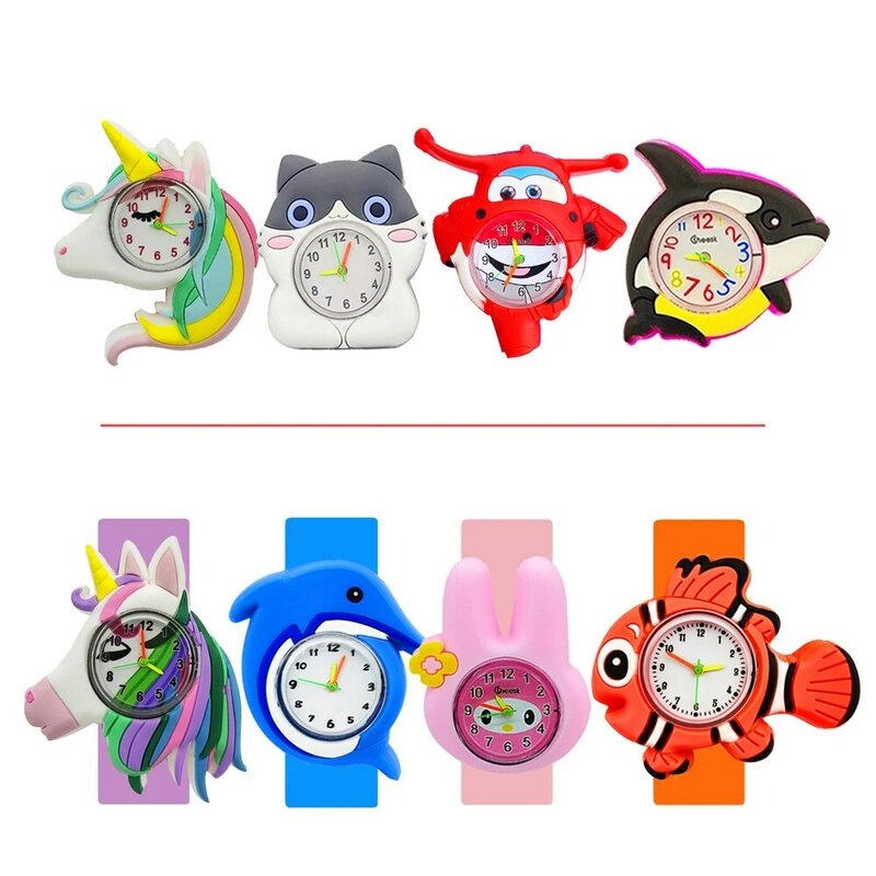 Relojes de dibujos animados para niños y niñas de 1 a 16 años, juguete de tiempo de aprendizaje, regalo de cumpleaños, 300