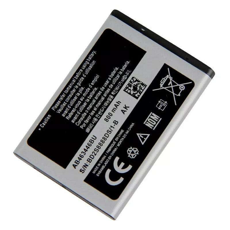 Replacement Battery For Samsung X520 F258 E878 S139 M628 E1200M E1228 X160 Rechargeable AB043446BE AB463446BU 800mAh