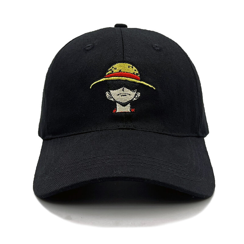 Gorra de béisbol de One Piece para hombre y mujer, gorro de béisbol de algodón de Anime de alta calidad, sombrero de paja de Luffy bordado, Snapback, gorros de pirata Unisex, envío directo