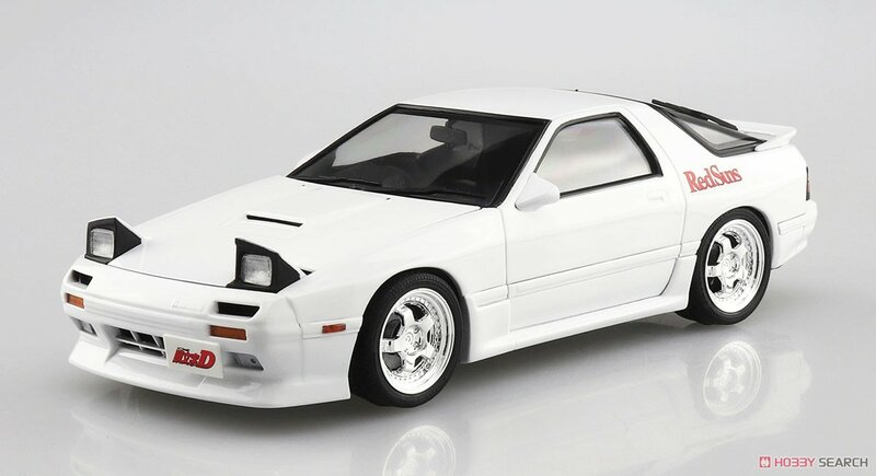 Aoshima 064184 Mazda 1/24 Initial D Takahashi Ryosuke FC3S RX-7 Model Car Toy Vehicles Collection Toy Assembly