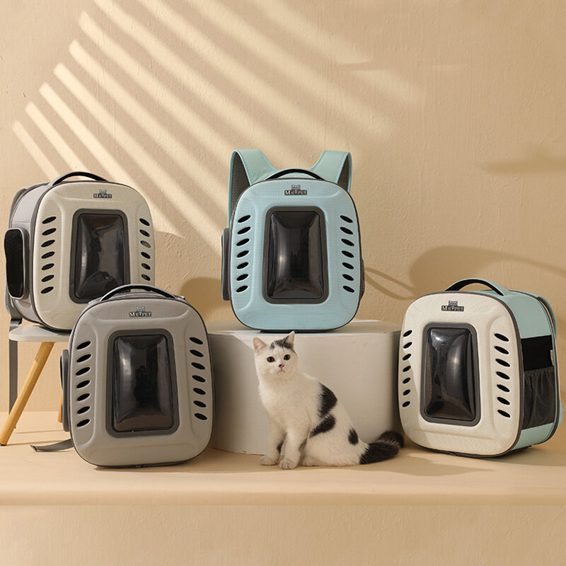 Mochila Transportadora de Animais Respirável, Bolsa de ombro ao ar livre para cães pequenos e gatos, Embalagem portátil