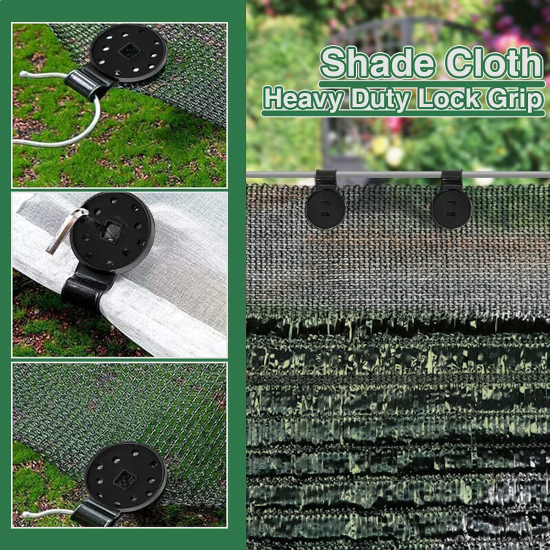 20-500pcs Sun Shade Net Clip Sunshade Net Fixing Clip Greenhouse Shade Cloth Fabric Fix Clamp Plastic Grommet Fence Netting Hook