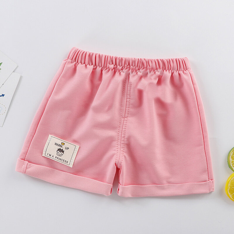 V-TREE estate neonate ragazzi pantaloncini 7 colori cotone bambini spiaggia pantaloncini allentati pantaloni Casual confortevole elastico in vita solido