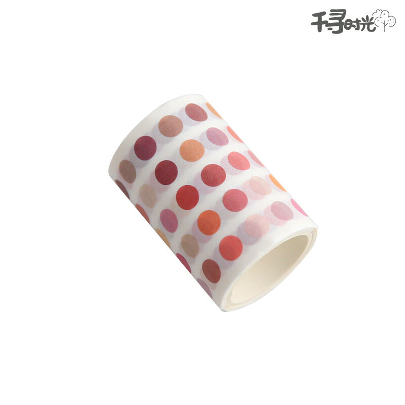 Salt Morandi-Cinta adhesiva básica de lunares para cuentas de mano, pegatinas de papel para diario, papelería bonita
