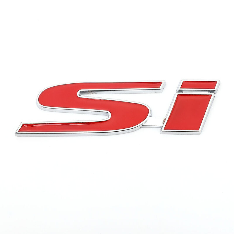 Stiker Mobil Logo SI Lencana Lambang Otomatis Stiker Mobil Bagasi Logam 3D untuk Honda Civic Si Accord 2003-2007 Crv Hrv Aksesori Mobil Kota
