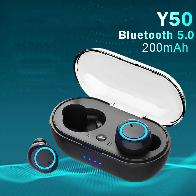 LMC Y50 Bluetooth Earphones Tws In Ear Bluetooth 50 Running Sports Stereo Buttons With Microphone Wireless Headphones Universal