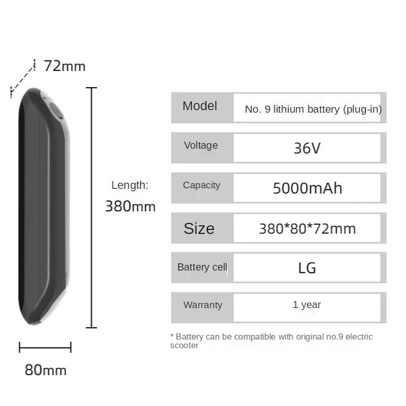 Batteria originale agli ioni di litio 36V 5200mAh per accessori Scooter Ninebot Segway ES1 ES2 ES3 ES4, gruppo Batterie esterno