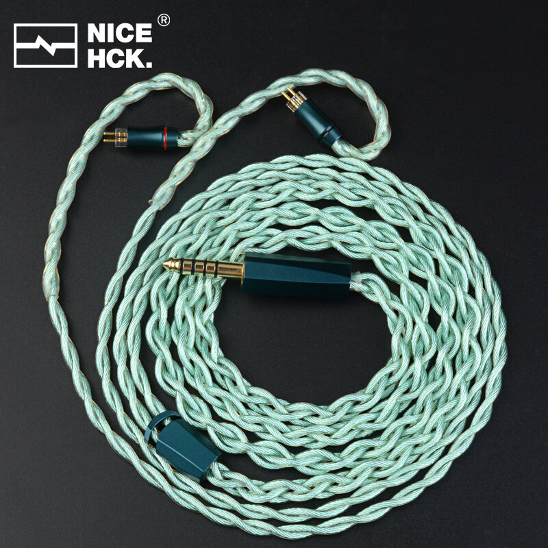 NiceHCK-Cable de aleación de cuaternario FourMix para auriculares, Cable de actualización de 3,5/2,5/4,4mm MMCX/0,78mm, 2 pines para IEM Youth M5 S12 Olina