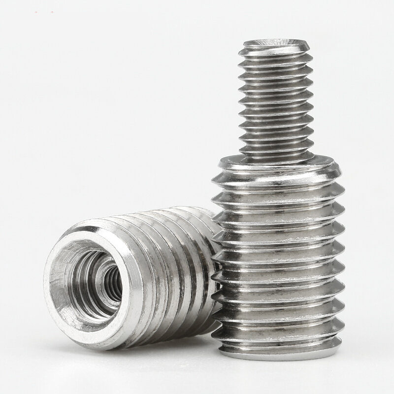 2/5PCS M2 M3 M4 M5 M6 M8 M10 Inside Outside Thread Adapter Screw Wire Thread Insert Sleeve Conversion Nut  304 Stainless Steel