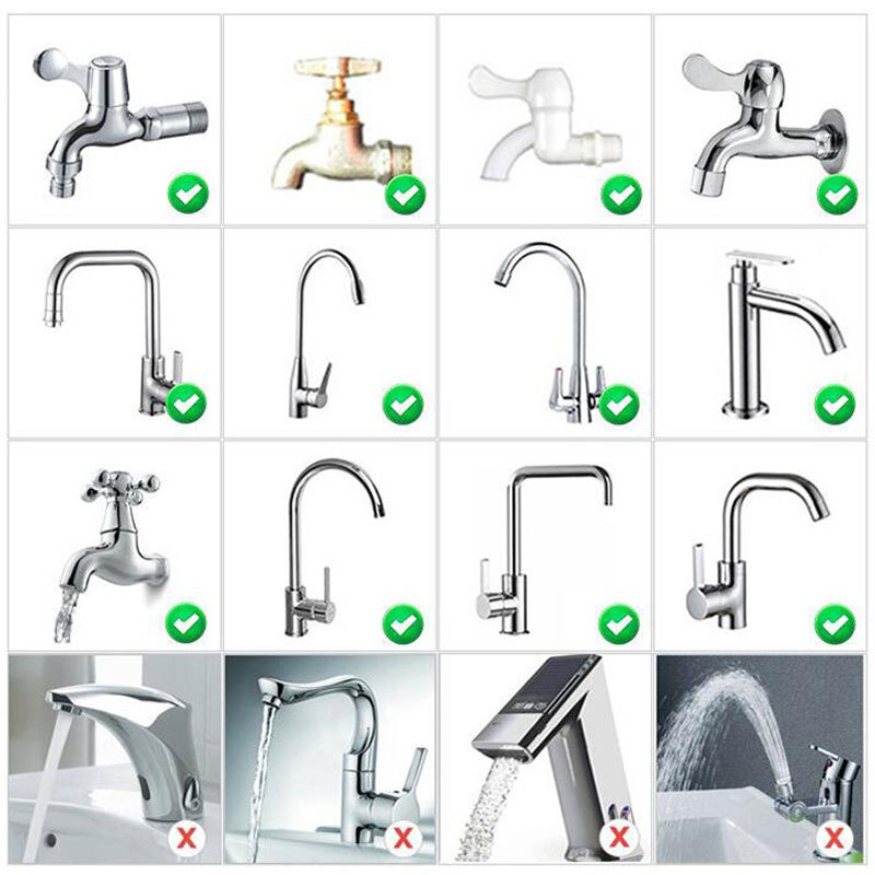Bec rotatif de robinet de cuisine, pulvérisateur de douche en PVC, filtre à eau, buse de purificateur, accessoires de cuisine ménagers