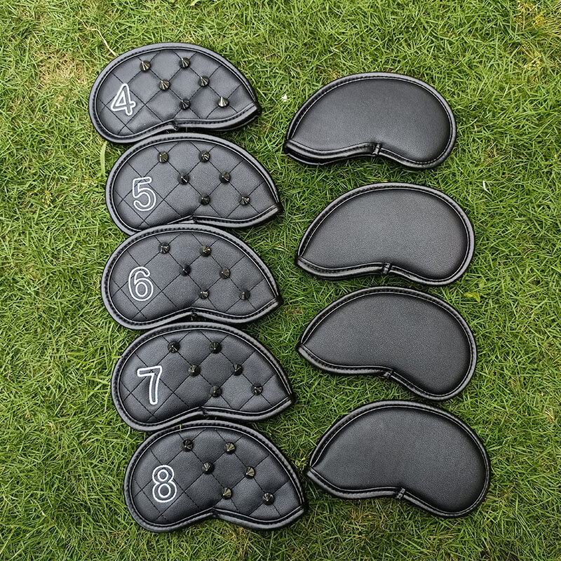 Golfe gradiente digital cabeça de ferro capa de cabeça de ferro cunha cobre variedade de golfe clube protetores golf iron head cover frete grátis