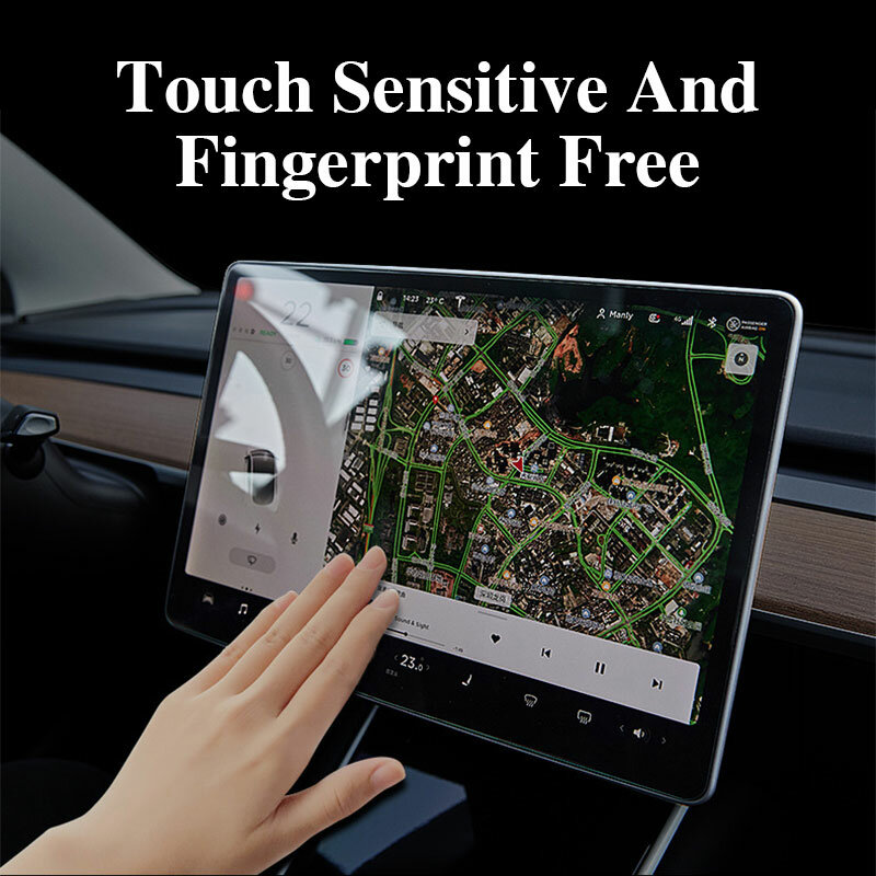 Novo vidro temperado para tesla modelo 3 y x s acessórios centro de controle touchscreen navegação do carro tela toque protetor filme